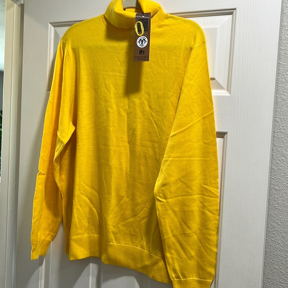Yellow turtleneck